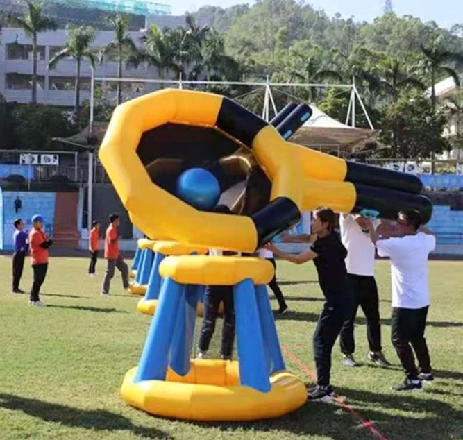 Outdoor Sport Inflatable Team Building Game Giant Inflatable Tennis Racket/large Inflatable Tennis Racquet for Play