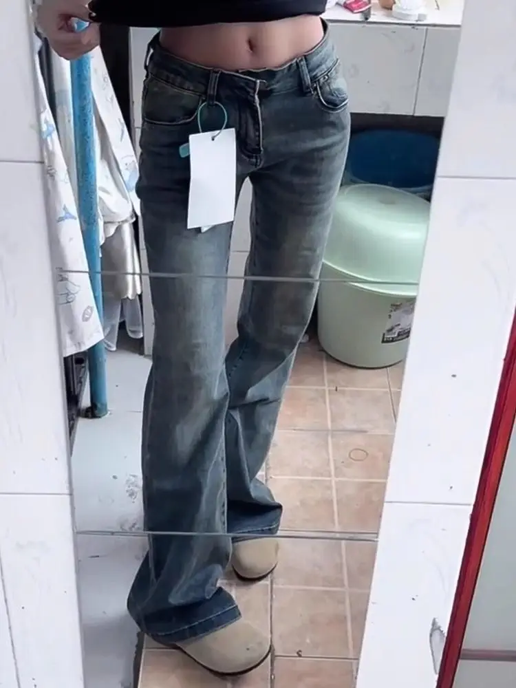 

Женские рваные джинсы, расклешенные расклешенные брюки, удлиняющие ноги, грушевидный силуэт, женские джинсовые модные шикарные элегантные джинсы