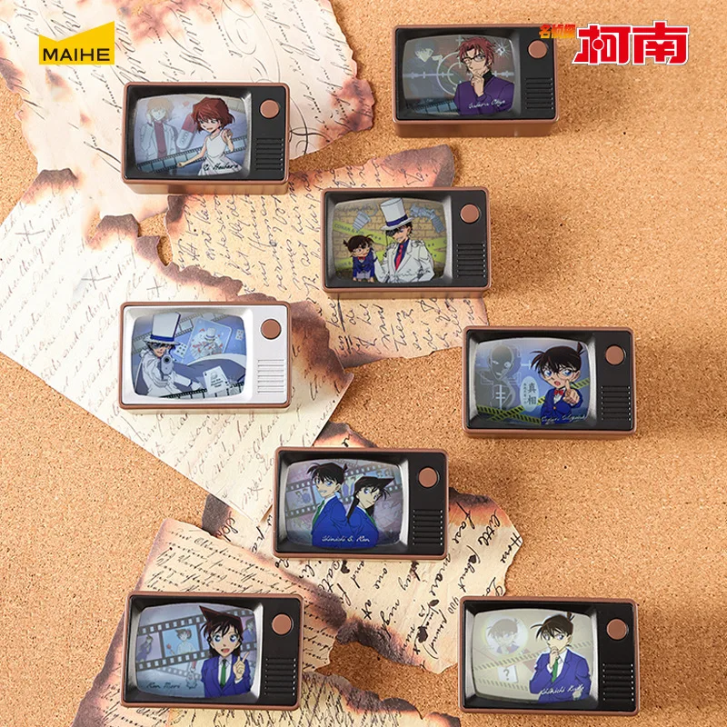 

Genuine Detective Conan Mirror World Refrigerator Stickers Blind Box Toys Trendy Play Magnetic Stickers Decorative Stickers Gift