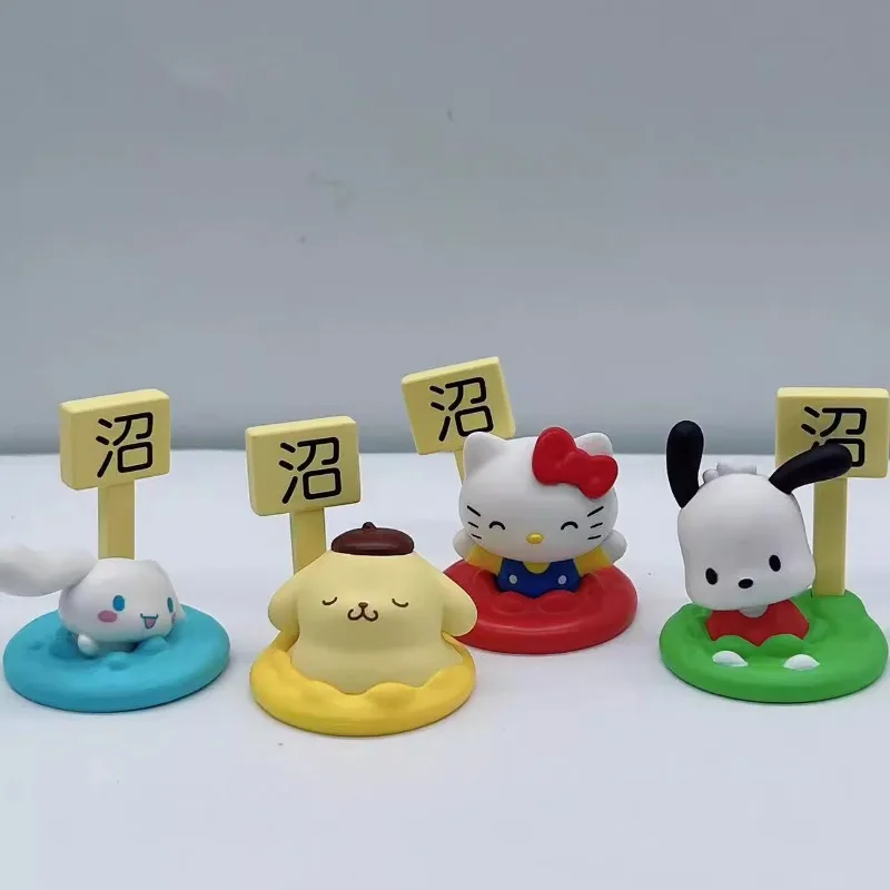 Bandai Sanrio Colorful Swamp Styling Gashapon Capsule Toy Figurine Cute Kawaii Hello Kitty Cinnamoroll Action Figure Anime Gift