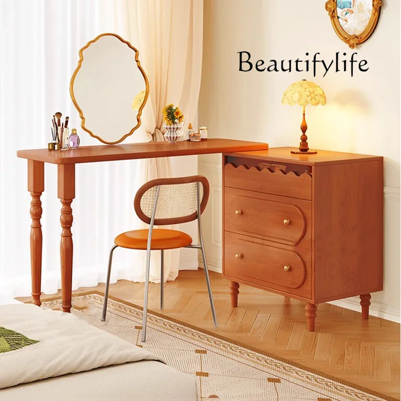 

Vintage Mid Century Vanity Table Aesthetic Trendy Classic French Vanity Table Retro Luxury Tocador De Maquillaje Furniture