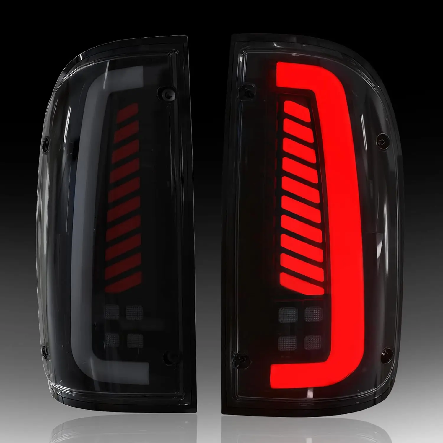 

LED Tail Lights for Toyota Tacoma 1995 - 2000 Sequential Starting Animated Rear Light Assembly Turn Signal Brake Reverse Light