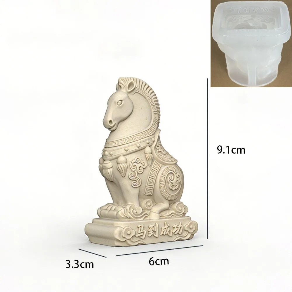 Feng Shui Lucky Horse Silicone Mold 