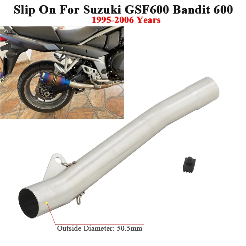 Motorcycle Exhaust Escape Systems For Suzuki GSF600 GSF 600 Bandit 600 1995 - 2005 2006 Modify Link Pipe Connection 51mm Muffler