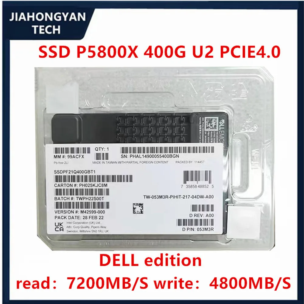 Original For Intel OPTANE P5800X 400G PCIE4.0 U2 Solid State Drive Server Enterprise Class