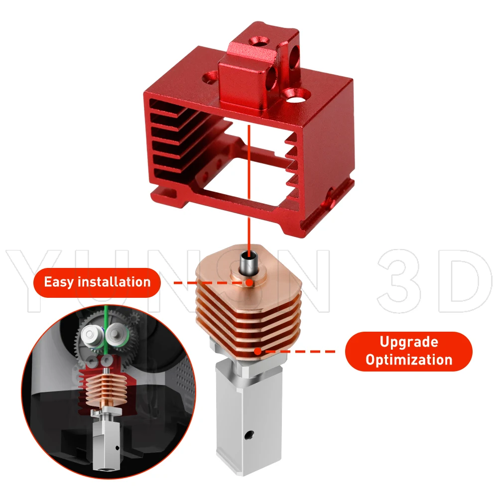 Upgrade TZ3.0 Hotend for BambuLab P1S P1P X1 X1C TZ V3.0 Upgrade Hotend for Bamboo All Metal Hotend High Temperature Print Head