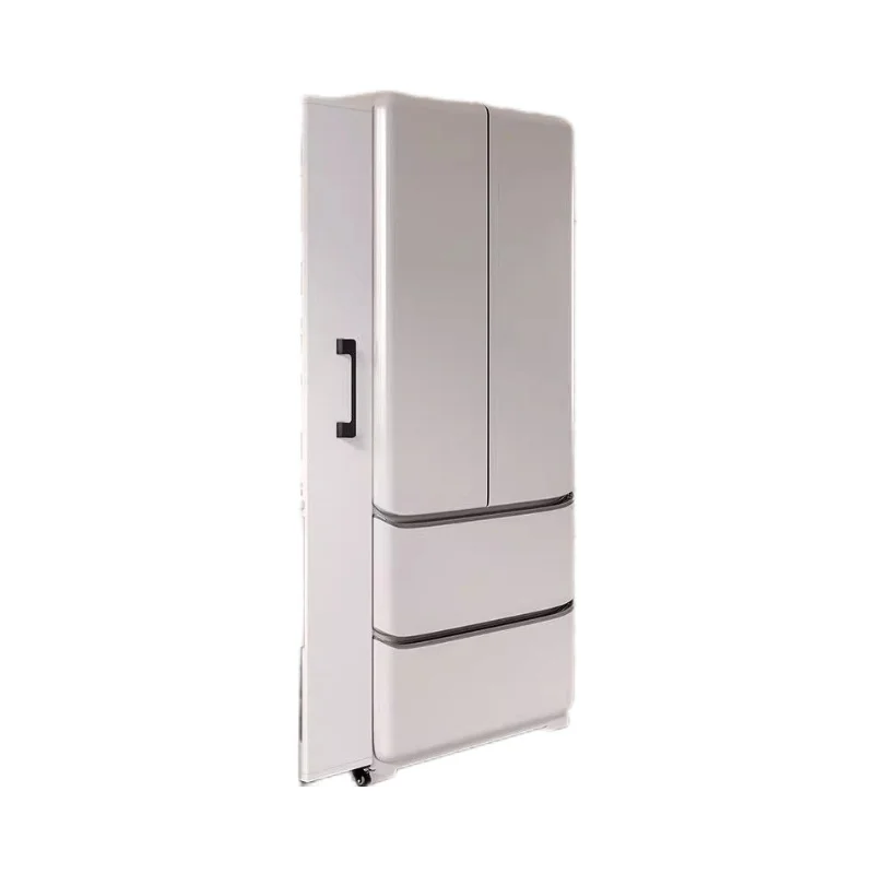 Aluminum alloy pull-out crevice cabinet Kitchen side cabinet Movable crevice locker Narrow slit
