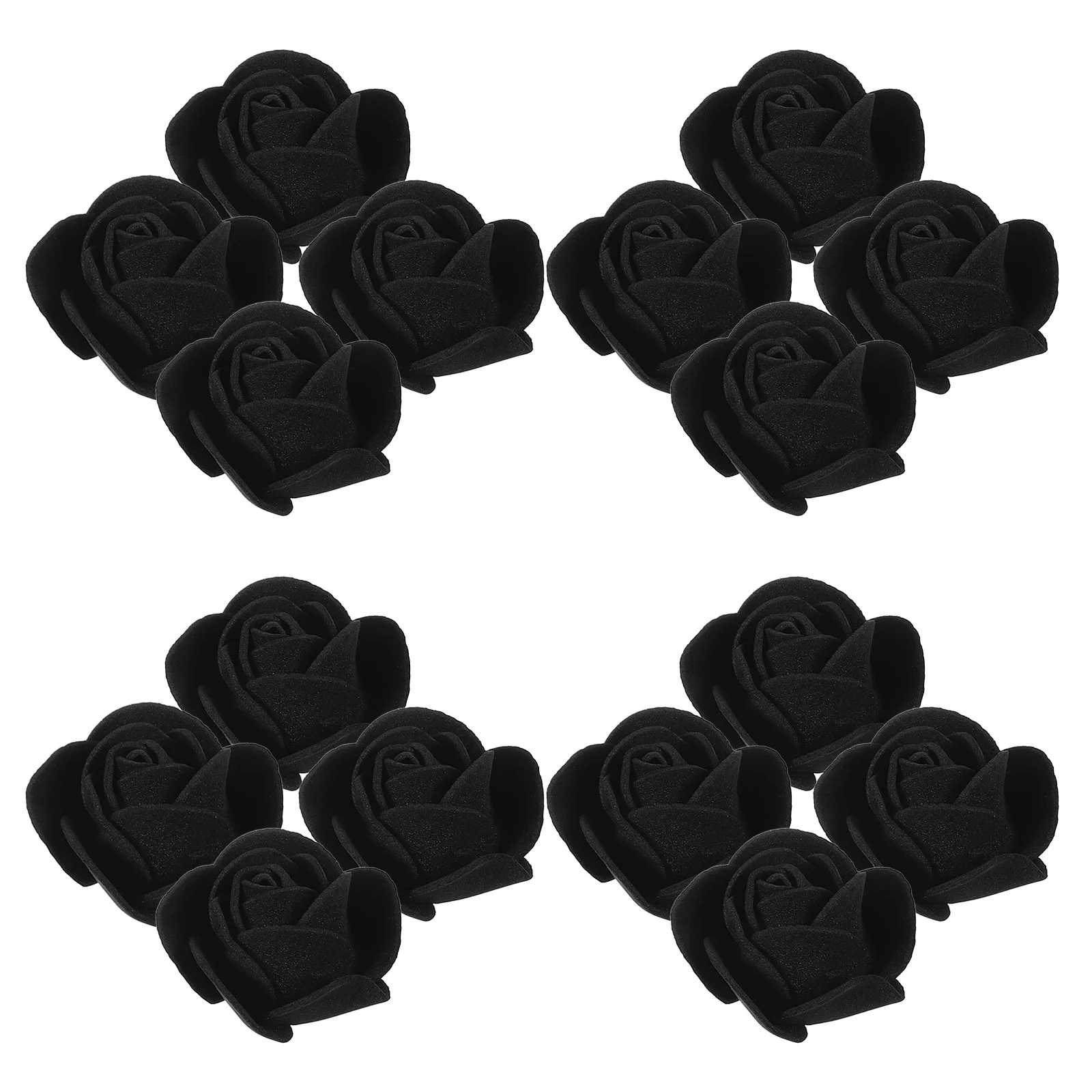 

100Pcs 3.5cm Artificial Rose Heads Beautiful for DIY Wedding Decor Tossing Ceremonies Reception Table Decorations Black