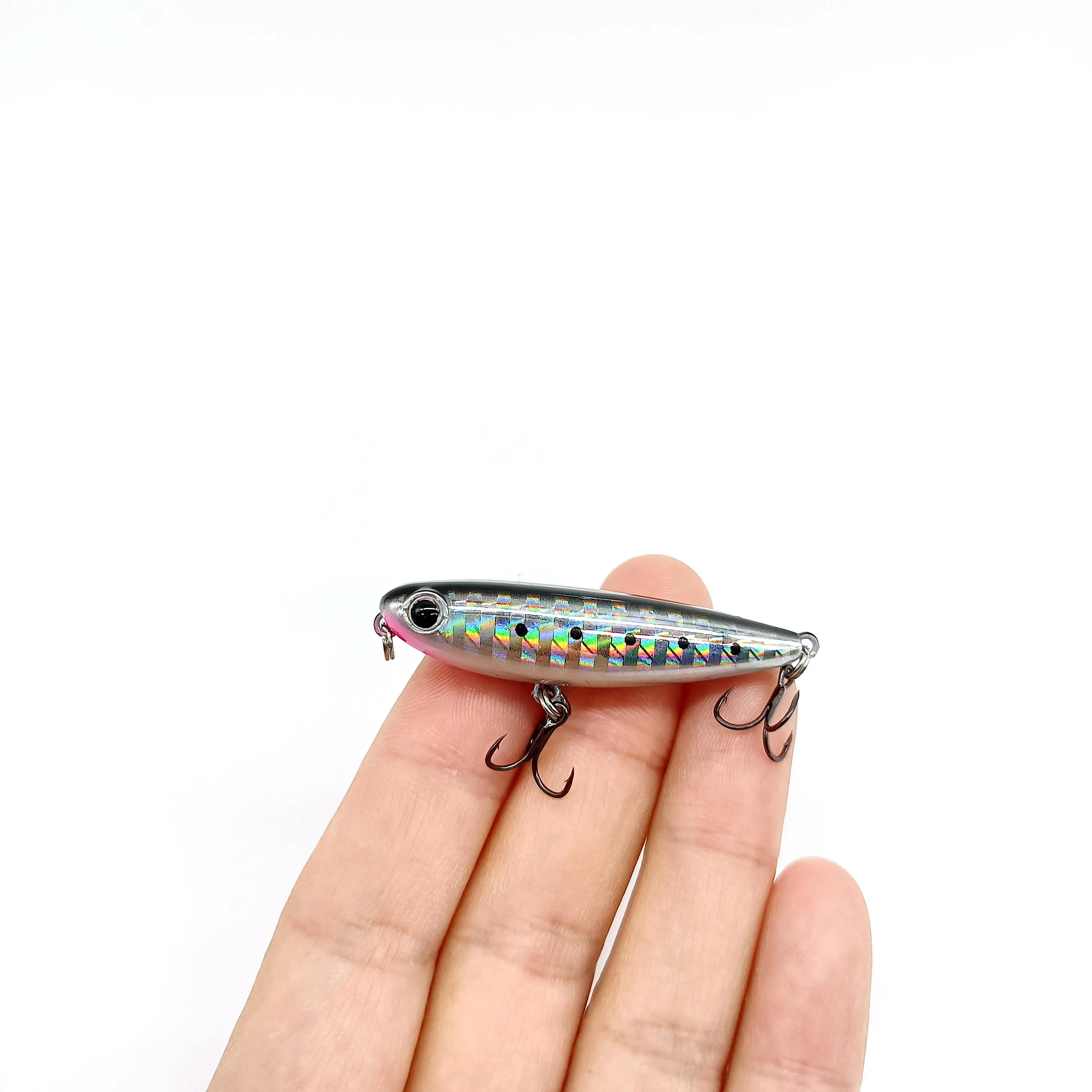 DUODUOYU 1PCS Neue Mini Topwater Bleistift Angeln Locken 2,8g/45mm Kleine Spaziergang Hund Künstliche Salzwasser harten Köder Bass Fishing Tackle – Detail 2