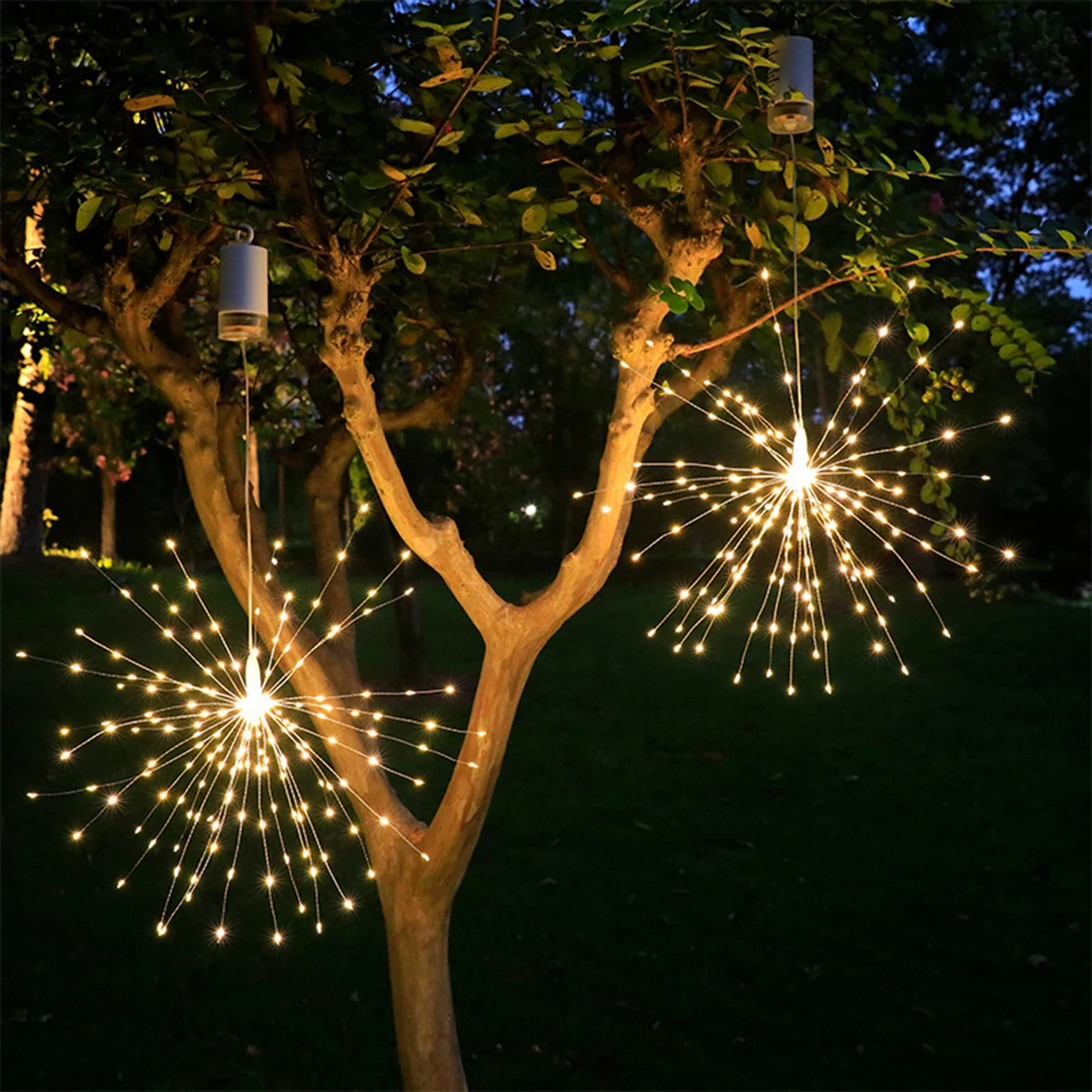 LED Fireworks String Lights DIY Garland Battery Powered Fairy Lights Outdoor For Christmas Home Party Garden Terrace Decoration