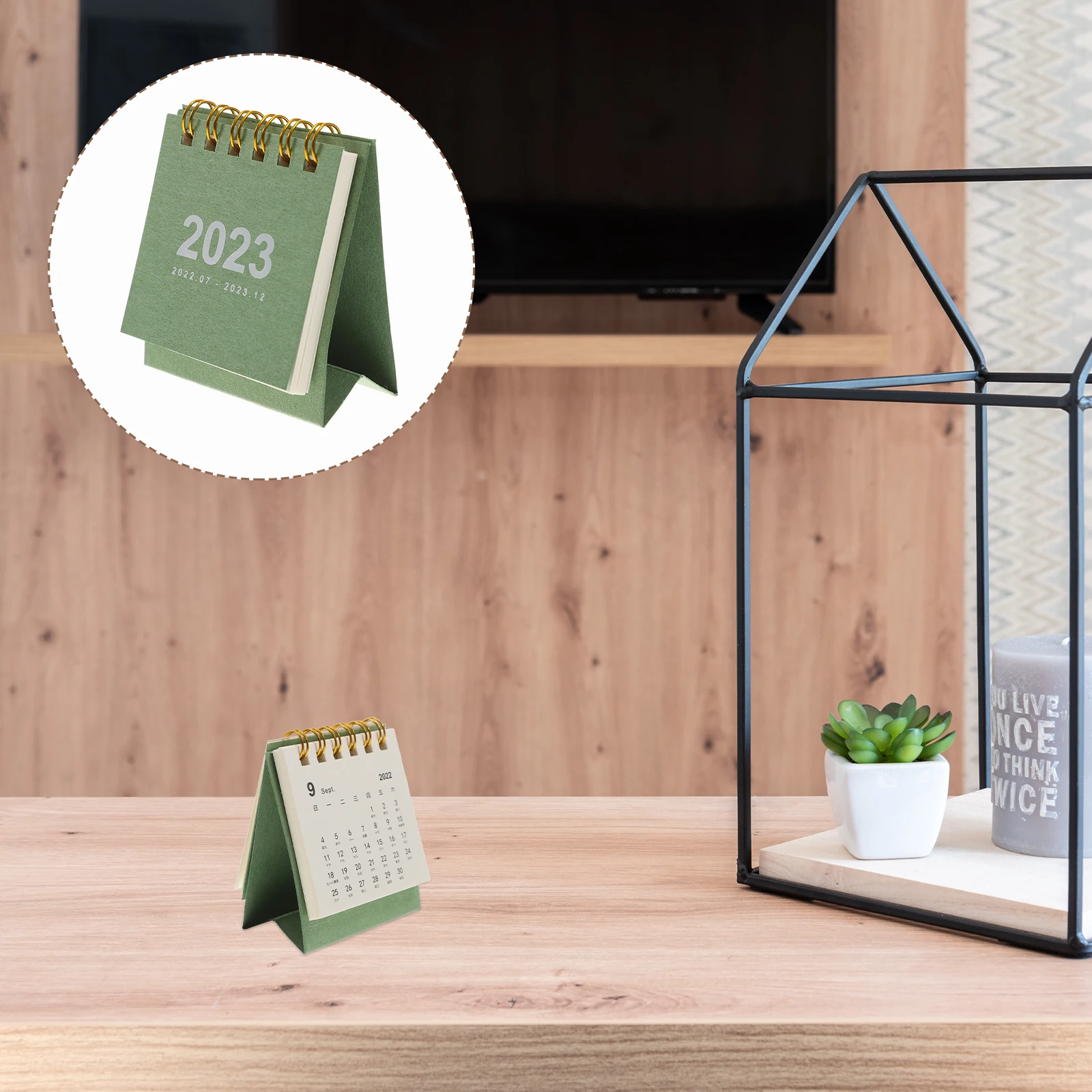 

Calendar Desktop School Office Mini Tabletop Calendars Standing Planner Accessories Paper Small