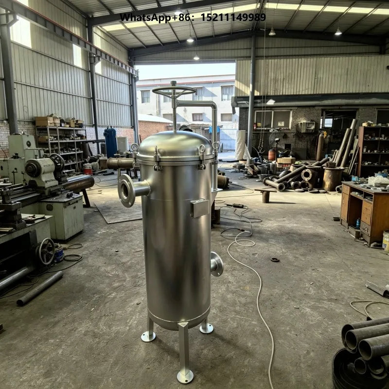 304 Stainless Steel Bag Filter Removes Sediment and Impurities From Water industrial water filter system