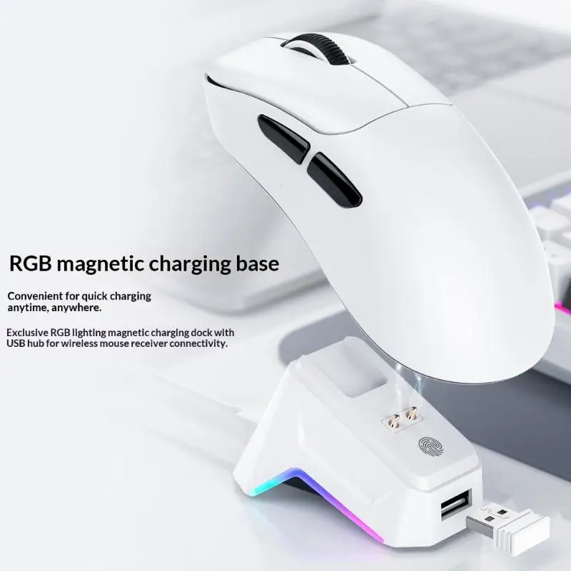 Lightweight Gaming Mouse with Bluetooth-compatible Connectivities High 5000DPI Sensitivity Customs Programmable Button 896C