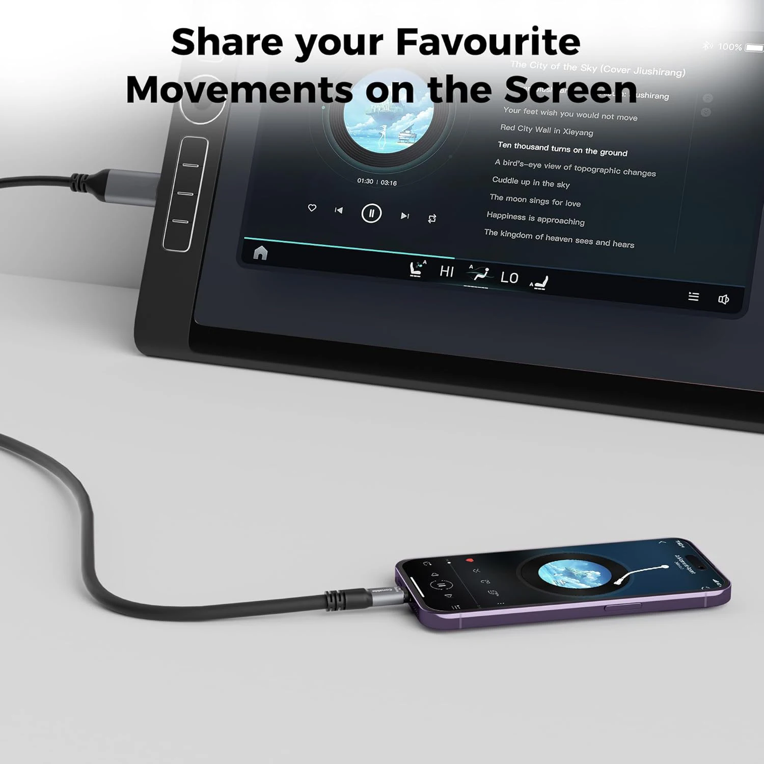 Cable USB C Thunderbolt3 a Mini HDMI compatible 4K @ 60Hz Compatible con Samsung Phone16/15 Series Macbook Pro Monitor portátil