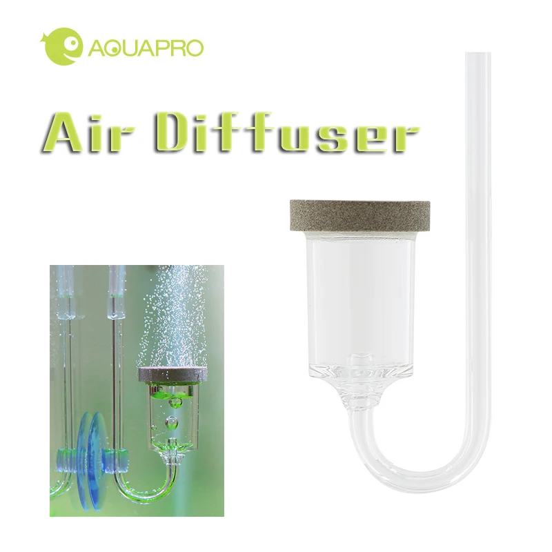 Aquapro Air Diffuser Oxygen Bubble Atomizer Stone Counter With Check Valve Aquarium Mini Nano Micro Bubbles Oxygenator Filter