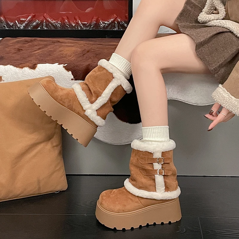Thick-soled, Lined, and Extra Thick for Warmth Winter Boots for Women, 2026 New Style, Northeast Cotton Shoes