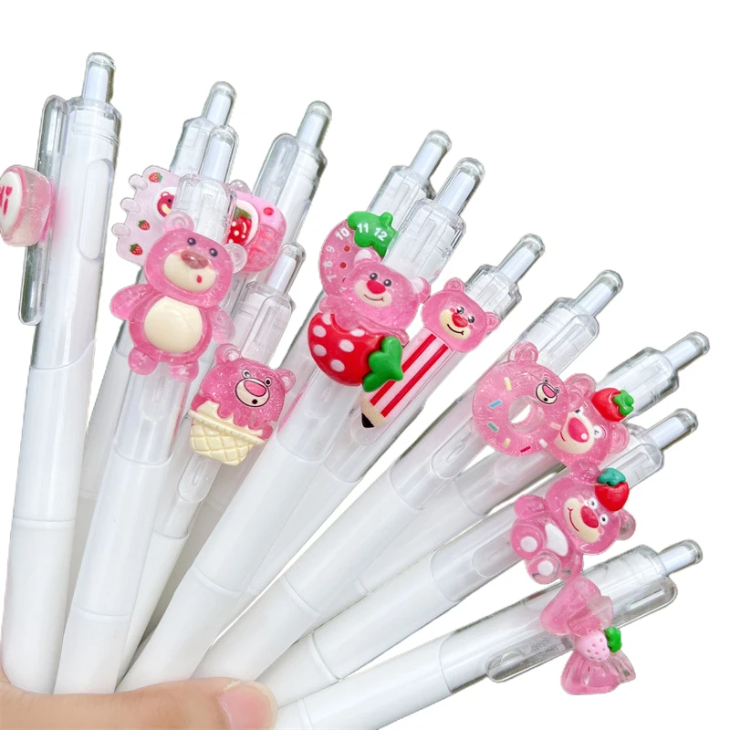 2/10/20pcs Disney Lotso Huggin Bear Gel Pens Student Writing Signature Neutral Pen Office School Supplies Stationery Wholesale