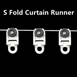 High Quality S Track Curtain Line Runner Fixed Distance 6cm 7cm 8cm for S Fold Wave Curtains