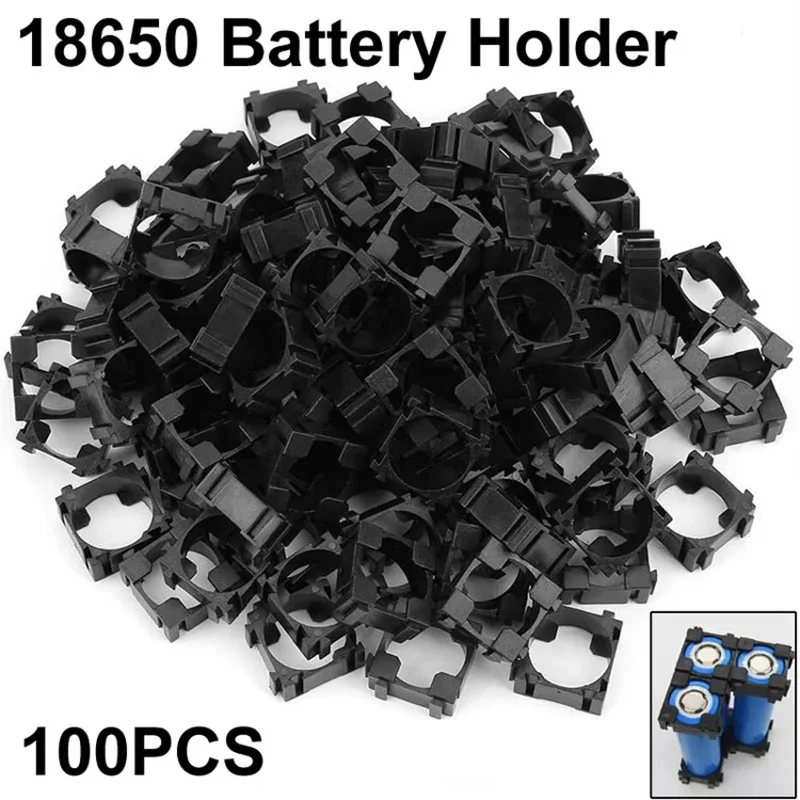 

100Pcs 18650 Battery Safety Anti Vibration Holder Cylindrical Bracket Li-ion Cell Storage 18650 Lithium Battery Support Holder
