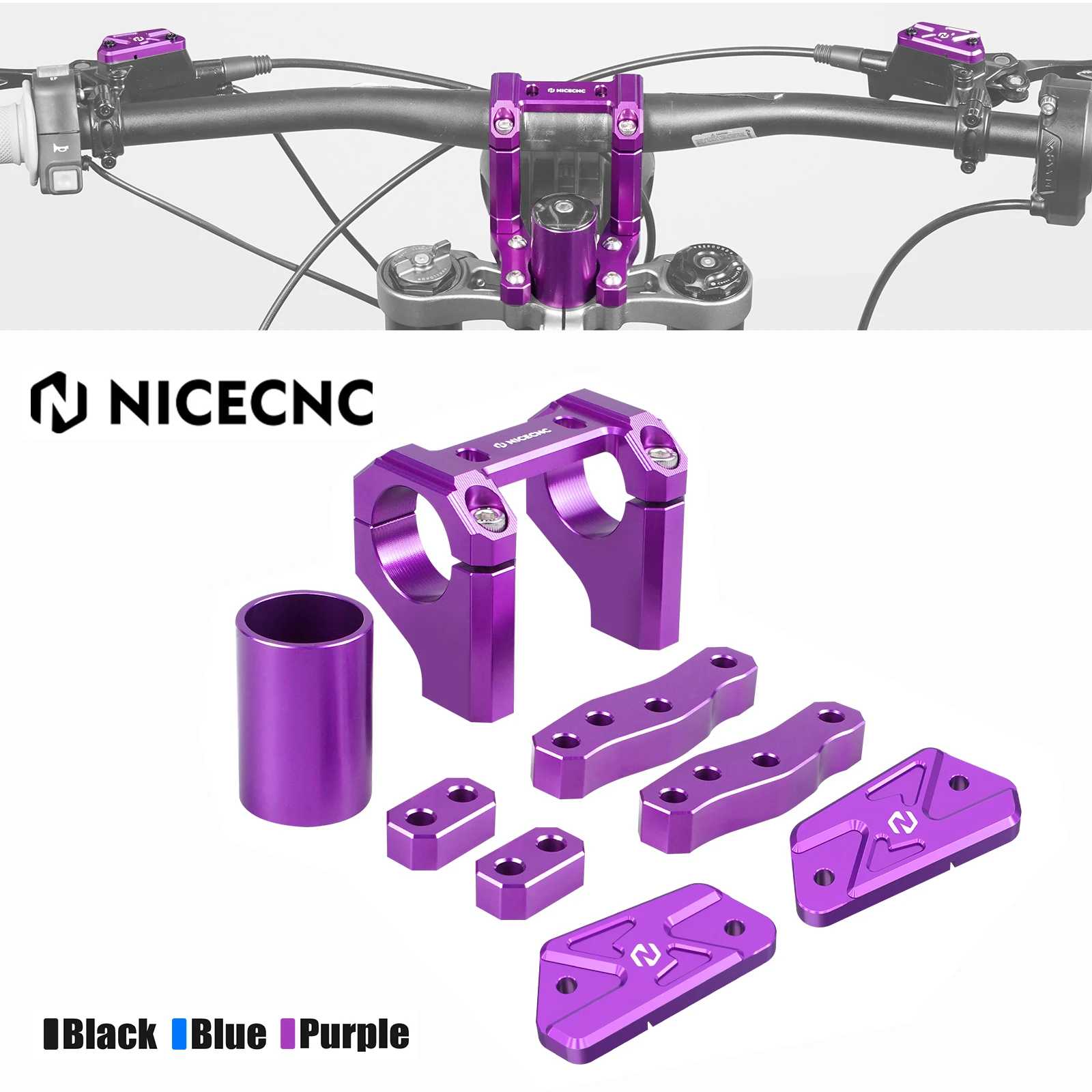 

For Surron light bee X S L1E Parts Segway X160 X260 Front Handlebar Bar Riser Mount Bracket & Front Rear Brake Reservoir Cover