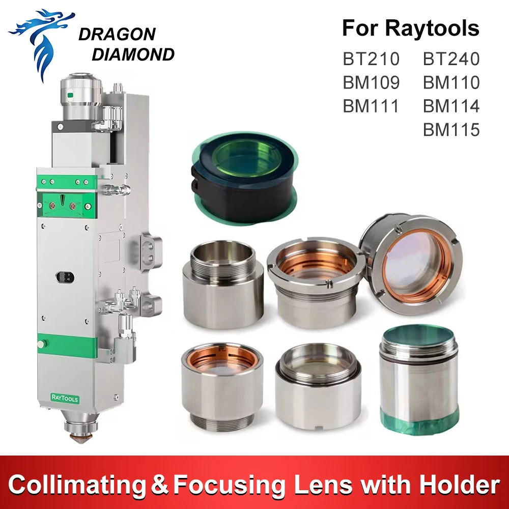 

Raytools Laser Collimating & Focusing Lens with Holder D28 D30 for BT210S BM110 BM111 BM114 BM115 Fiber Cutting Head Parts