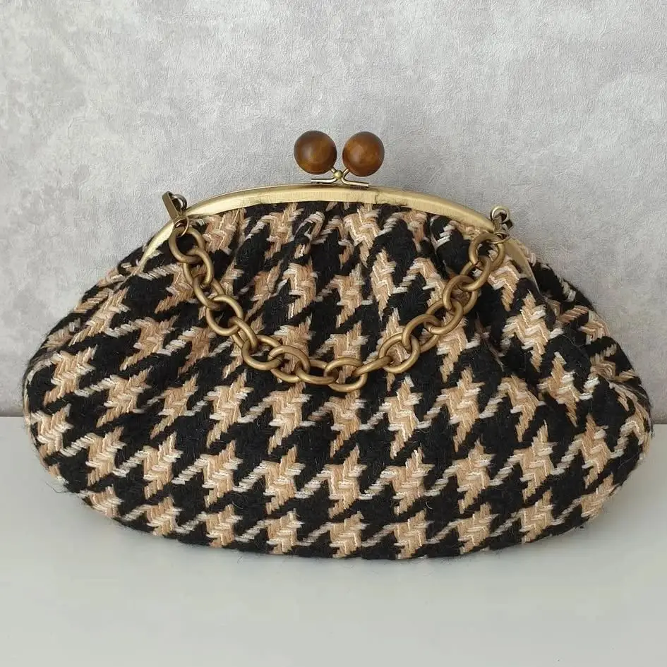 lost-in-vintage-houndstooth-organization-bag-kisslock-bag-hand-bag-cristmas-fabric-purse-shoulder-cross-bags-frame-clutch