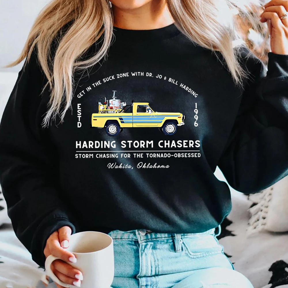 Harding Storm Chasers Sweatshirt Twister Movie Shirt Retro 90s Film Tornado Hoodie Nostalgia Jo Harding Bill Harding Sweatshirts