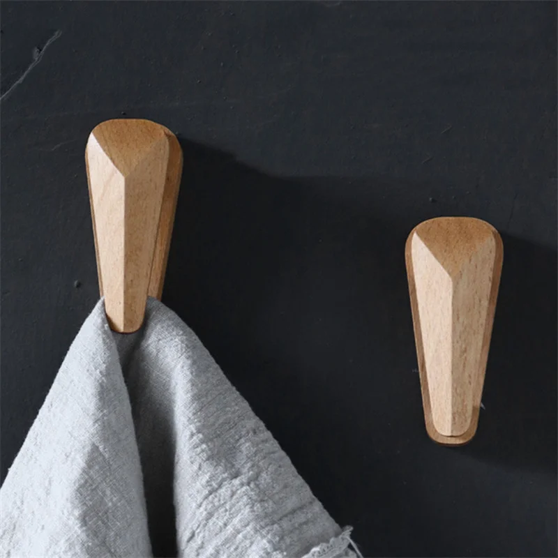 Wood Towel Clip Hook Self-Adhesive Backing,Dish Cloth Holder For Bathroom And Kitchen,Easy Installation,Wall Hanging Towel Clips