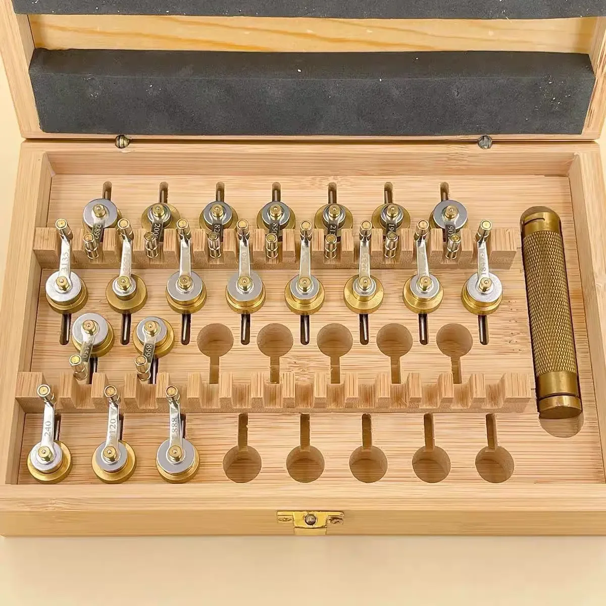 watch repair tool, curling iron tool 20 pcs, clockwork twist, watch repair, special wooden box clockwork twist