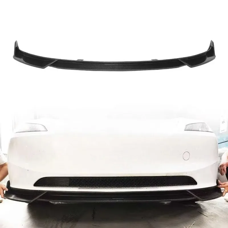 Autoclave Dry Carbon Fiber Car Auto Automotive Upgrade Parts for Tesla Model 3 Front Lip Spoiler tesla Splitter Carbon Fiber
