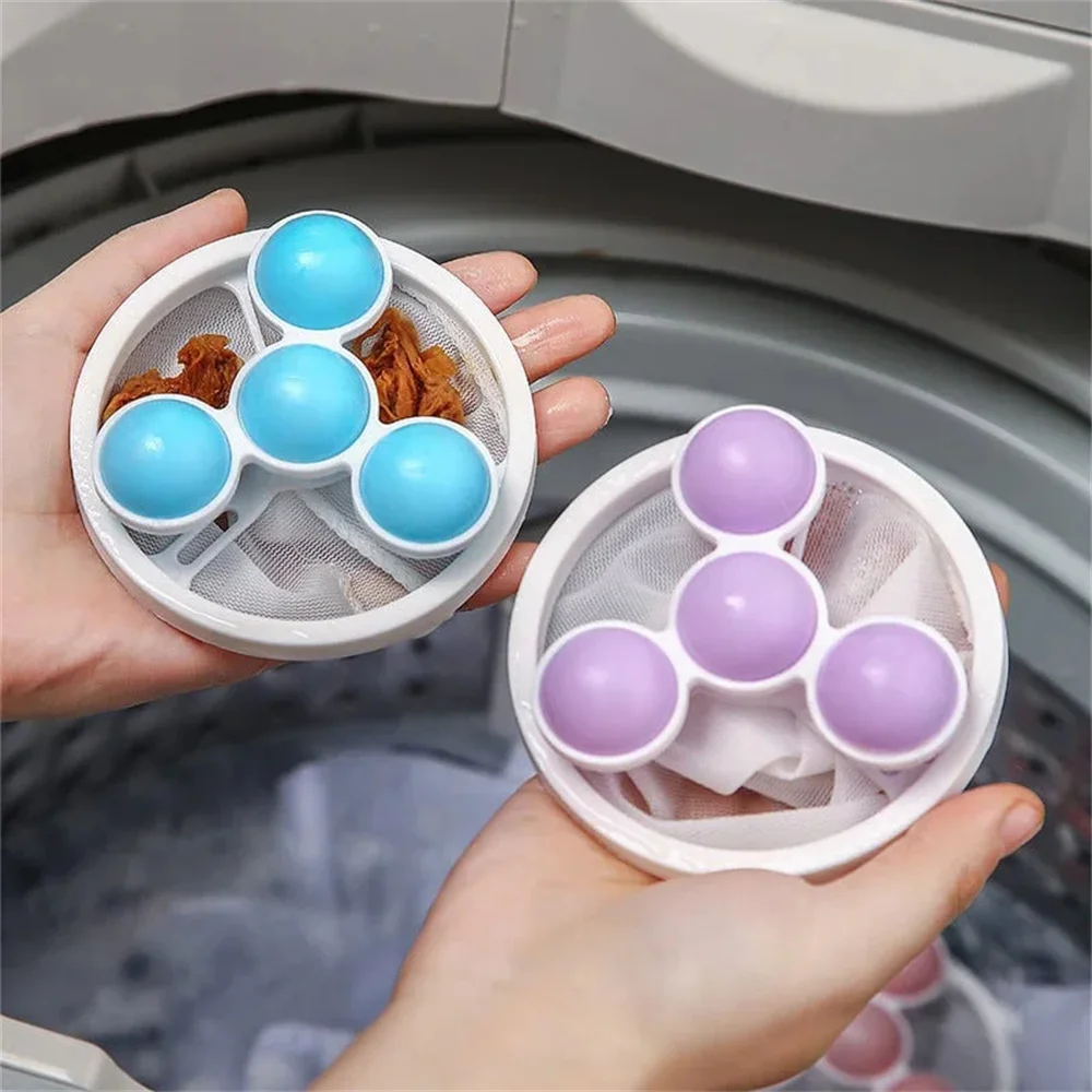 Washing Machine Filter Bag Reusable Mesh Laundry Ball Floating Lint Hair Catcher Pet Hair Remove Dirt Collection Cleaning Tools