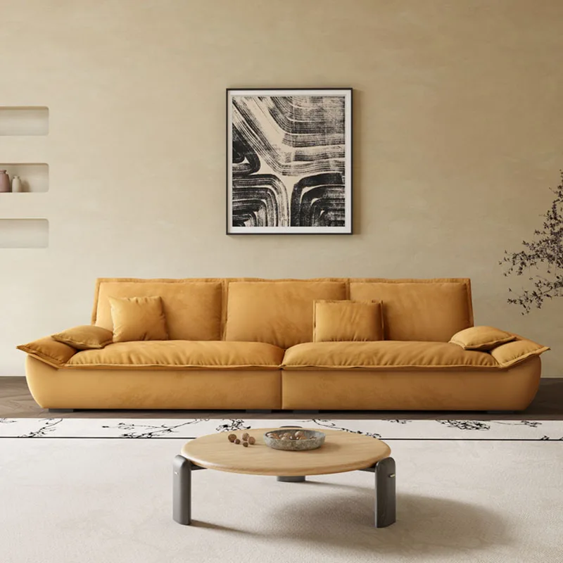 

Yellow Relax Living Room Sofas Reception Mid Century Recliner Modern Sofas Pillows Library Mobili Per La Casa Luxury Furniture