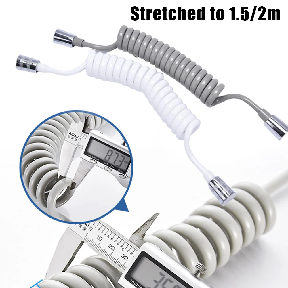 

1pc Flexible Anti-wrap Telephone Line Style Bath Sprayer Connect Pipe Spring Shower Hose Toilet Bathroom Accessories