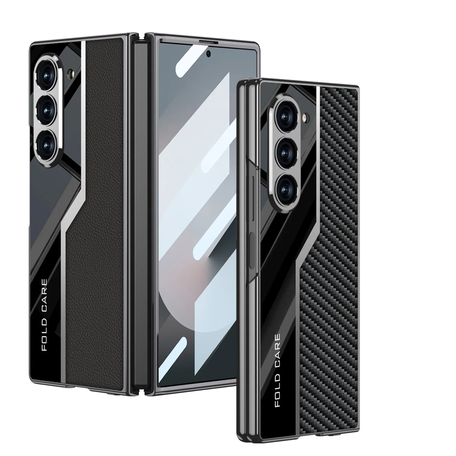 

Для Samsung Galaxy Z Fold 5 6 крутой модный суперкар гальванический простой кожаный чехол для мобильного телефона для Fold4 Fold5 Fold6