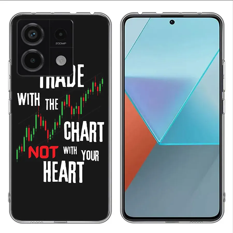 Day Trader Trader Trading Clear Phone Case For Xiaomi Redmi Note 11 11S 11T 11E 10 10S 9 9S 9T 8 8T Pro 7 K70 K60 K20 TPU Patter