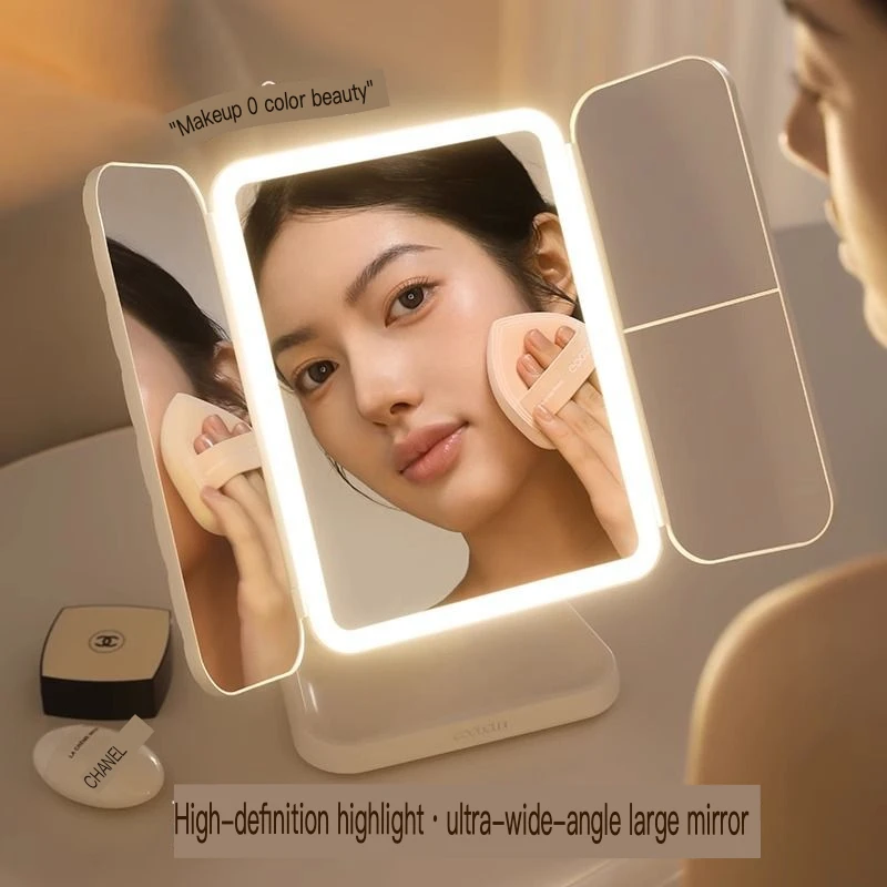 Gudi LED Makeup Mirror High-Definition Tabletop Desktop Home Lighting for Grooming And Beauty Magnification