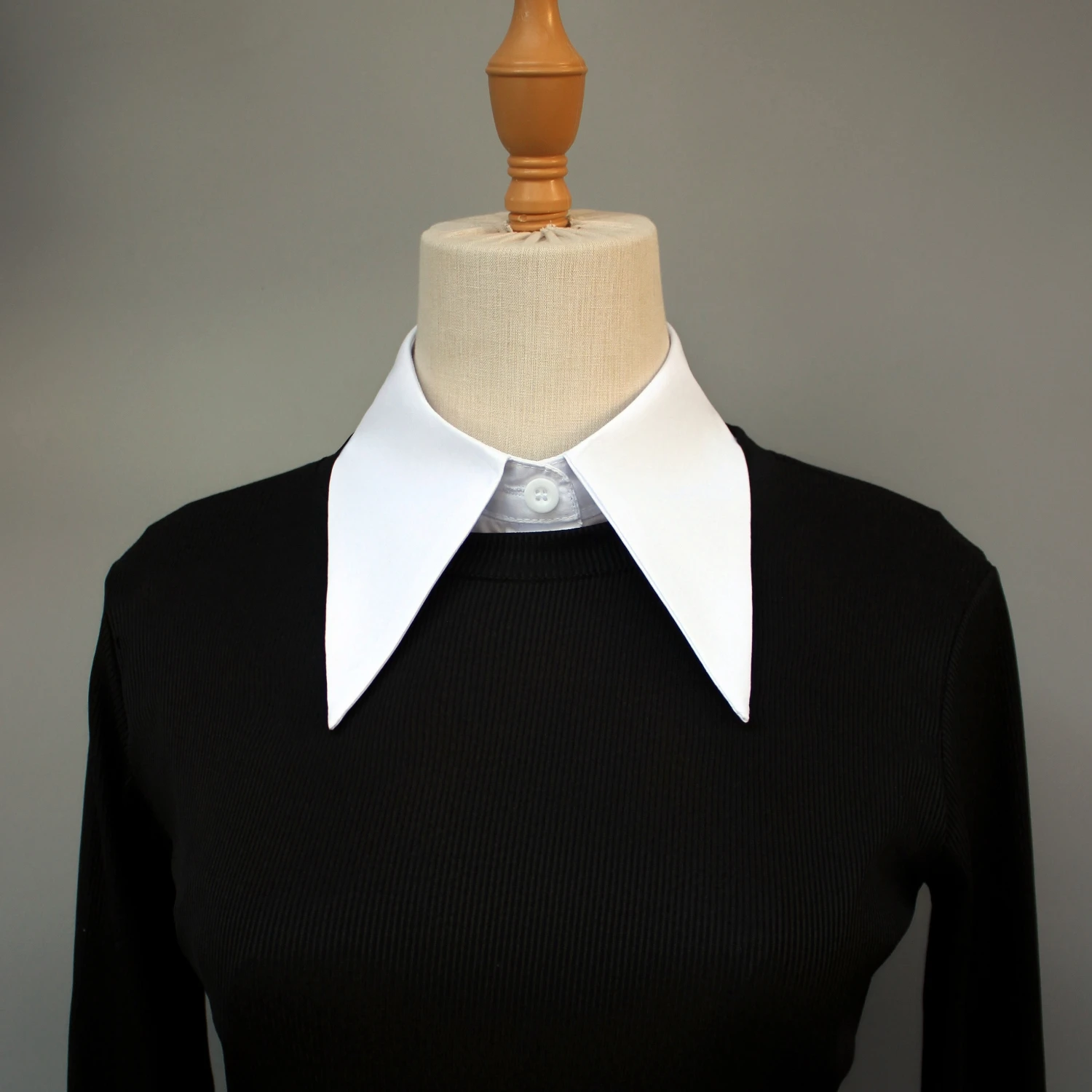 1 ياقة على شكل قميص كبيرة مزيج القطن للجنسين قابلة للفصل - تصميم احترافي جديد، ملحقات طبقات لجميع المواسم