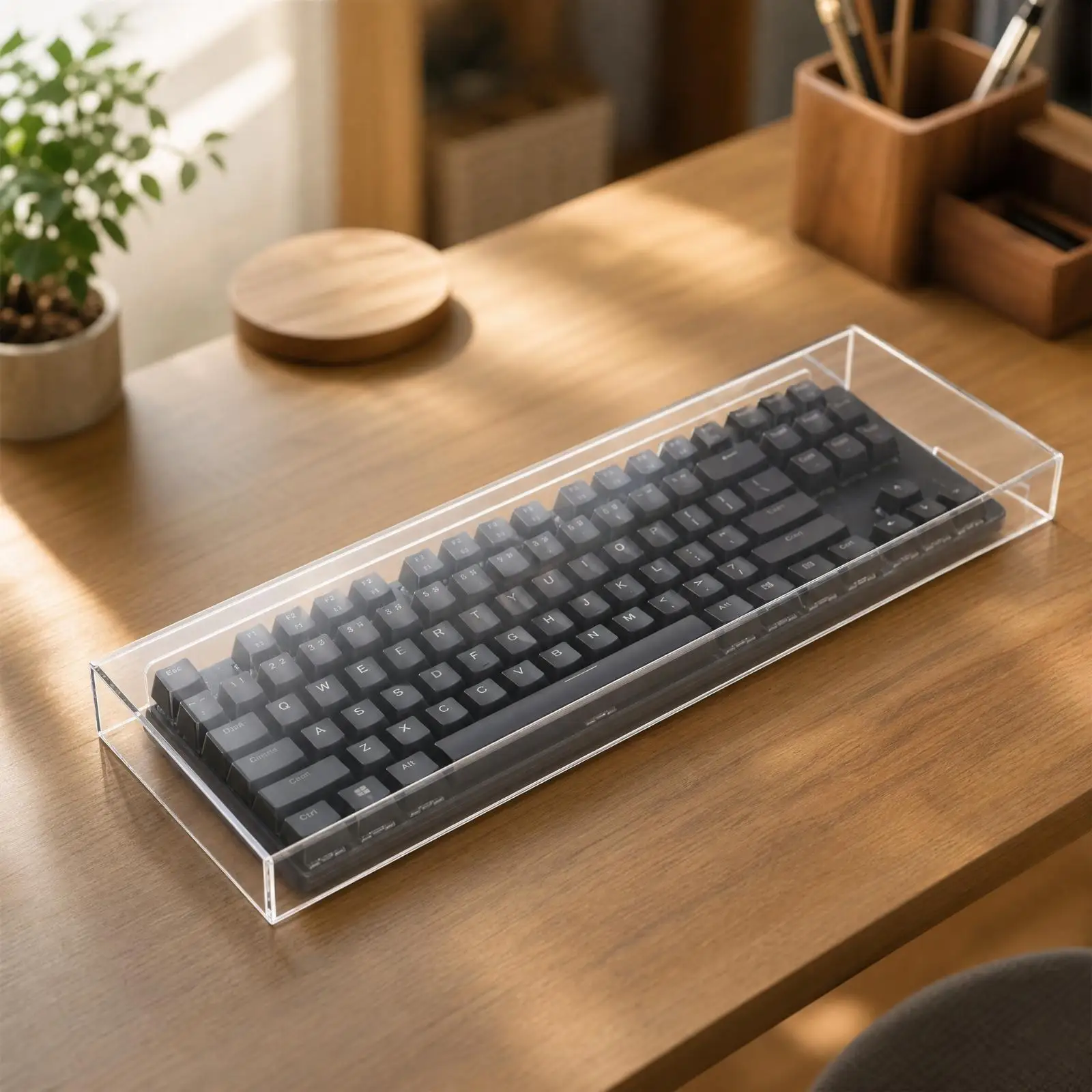 Clear Acrylic Keyboard Guard Cover for Full Size Mechanical Keyboard Dust Water Splash Pet Proof Shield