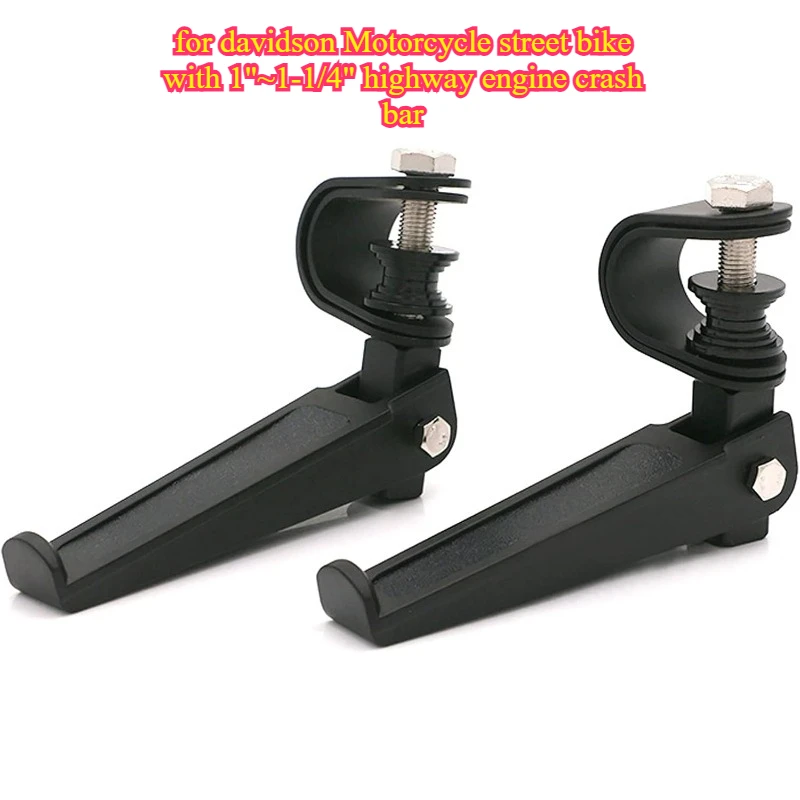 

Bike Step Foot Peg Non-Slip Foot Peg General Purpose for davidson Motorcycle street bike with 1"~1-1/4" highway engine crash bar