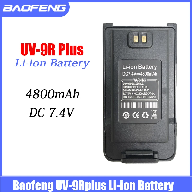 Baofeng UV-9Rplus Battery 7.4V 4800mAh Long Standy For BF-UV9R Plus Portable Two Way Radios Accessories Extra Battery UV 9R Plus