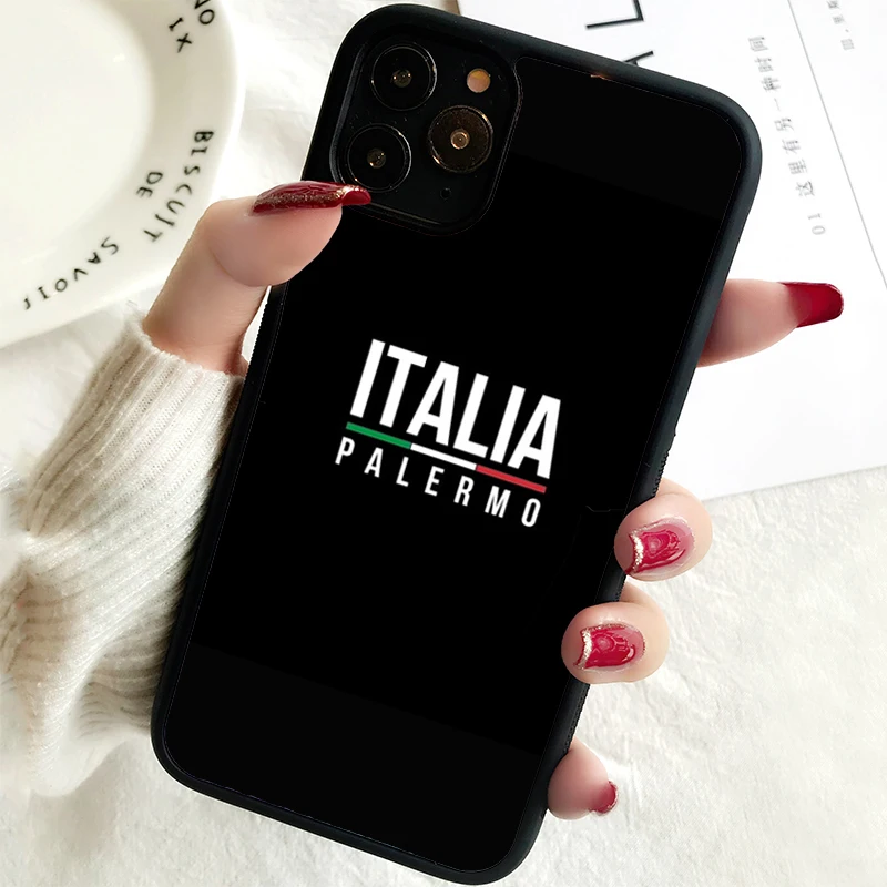 5S SE 2020 Phone Cover Case for iPhone 6 6S 7 8 PLUS X XS XR 11 12 13 MINI 14 PRO MAX Rubber Silicone Italy Italia National Flag