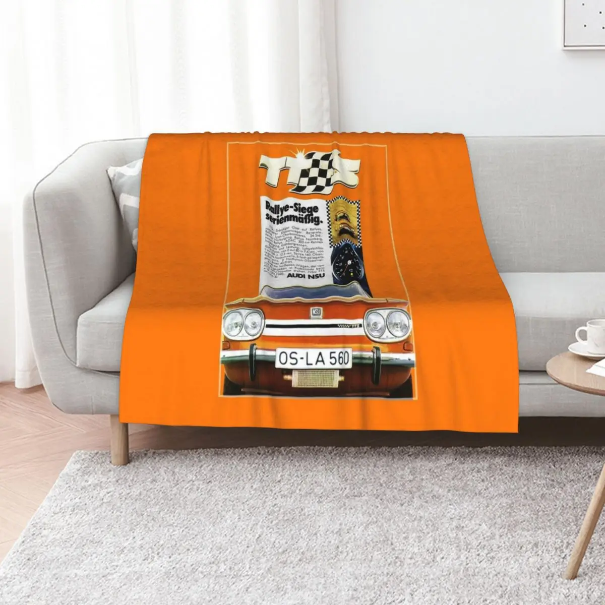 NSU PRINZ TT / TTS Manta acolchada cómoda para cama, sofá y silla
