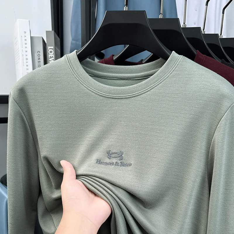 

Толстовка с длинными рукавами и шерстью для мужчин, осень-зима 2025, новый модный многофункциональный свитер с верхом