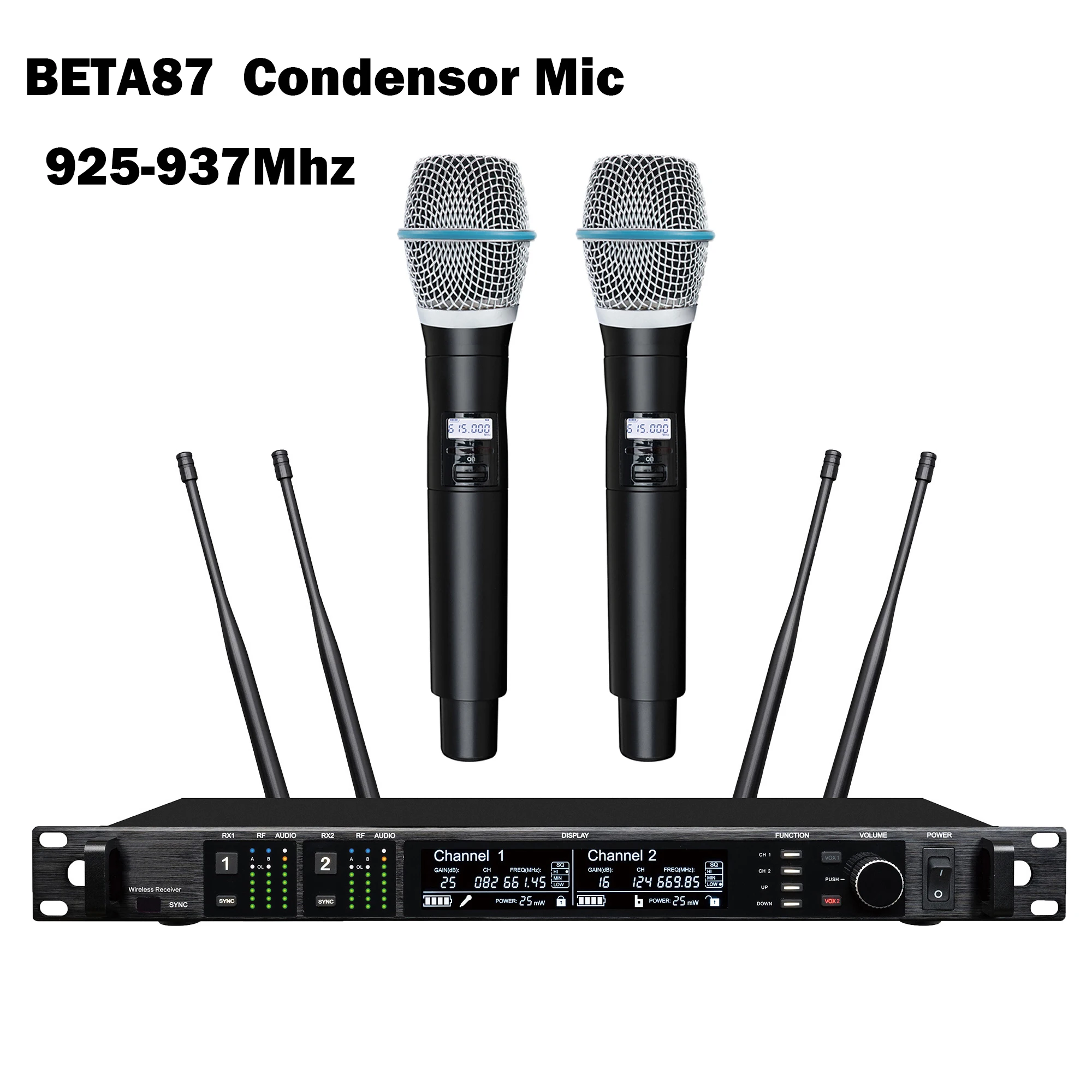 Leicozic Condensormicrofoon KSM11 500/600/900Mhz Professionele Microfoon Draadloze Microfoon 2 Kanaals Microfono Podium Audio