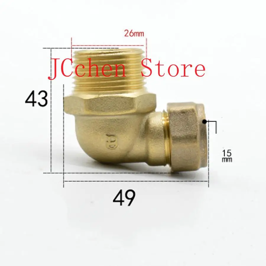 

Подходит для медной трубки, наружный диаметр 15 мм x 3/4 дюйма, BSPP, мужской латунный компрессионный соединитель, фитинг 90 градусов, соединитель для воды, газа, масла