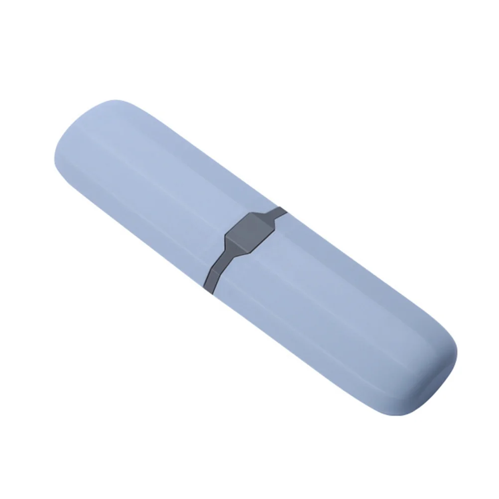 Estuche de plástico para cepillos de dientes, caja portátil para cepillos de viaje, soporte para almacenamiento de pasta de dientes (blanco,