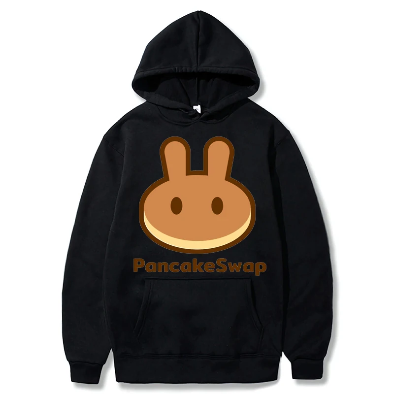 Pancakeswap Crypto Hoodies Pancakeswap CAKE Cryptocurrency Bitcoin BNB Lovers Fleece Pullovers For Men Women