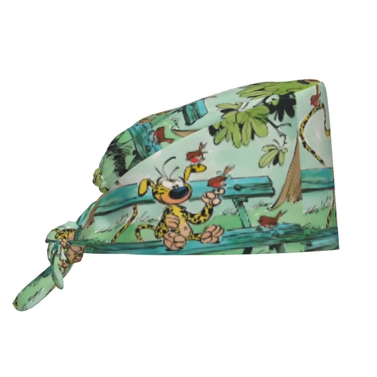 Custom Comic Marsupilami Medical Staff Scrubs Hat Unisex Classic Anime Doctor Nursing Surgical Cap Scrub Caps