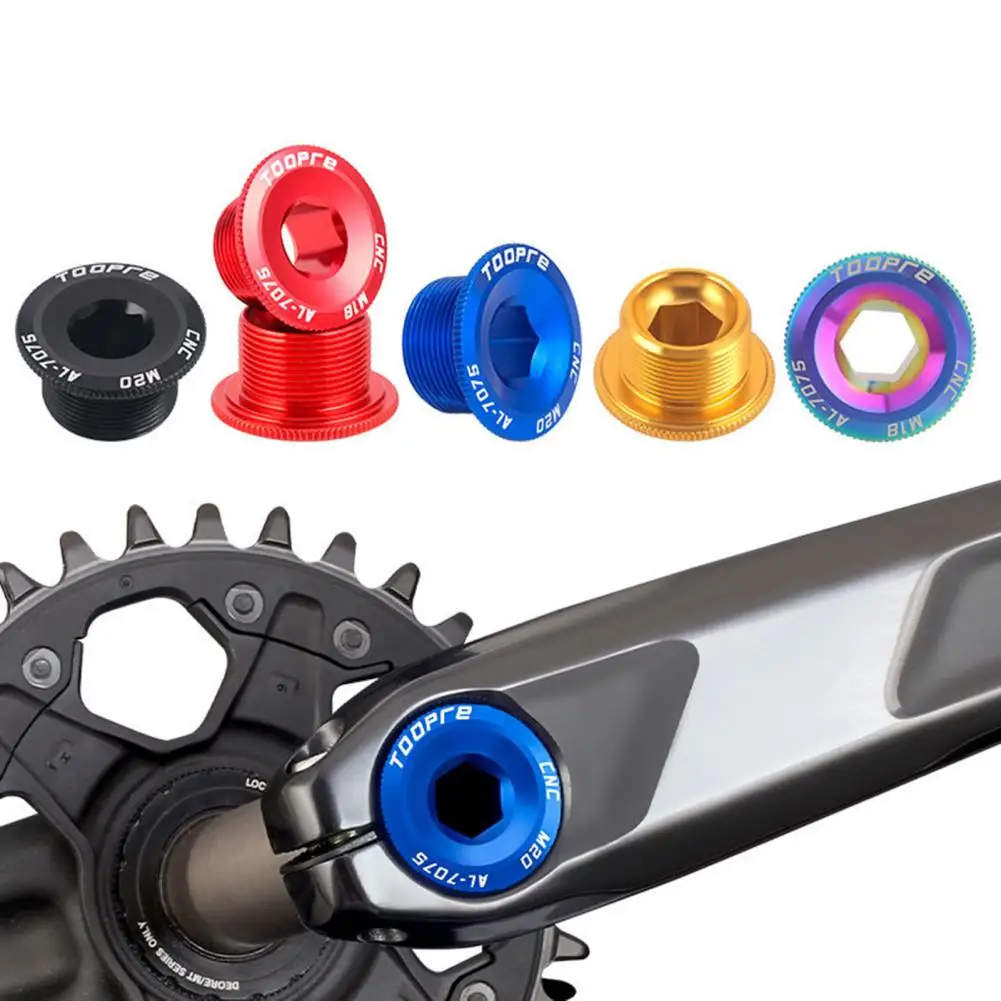 

Hollow Bike Crank Cover Bright Colors Surface Anodizing CNC Turning Fixed Corrosion Resistant Crankset Screw Bike Accessory