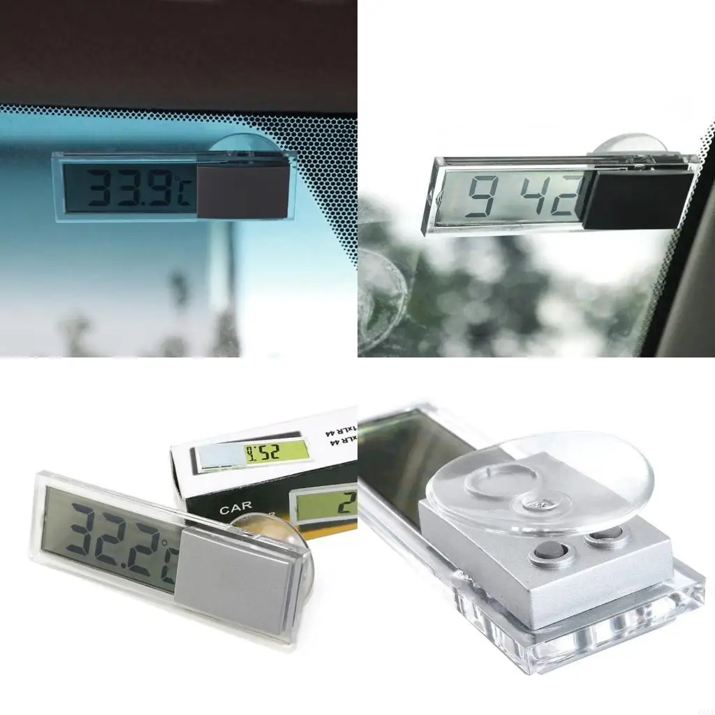 6XDF Car Digital LCD Clock/Temperature Display Electronic Clock / Thermometer Car Digital for Time Clock for Car Home